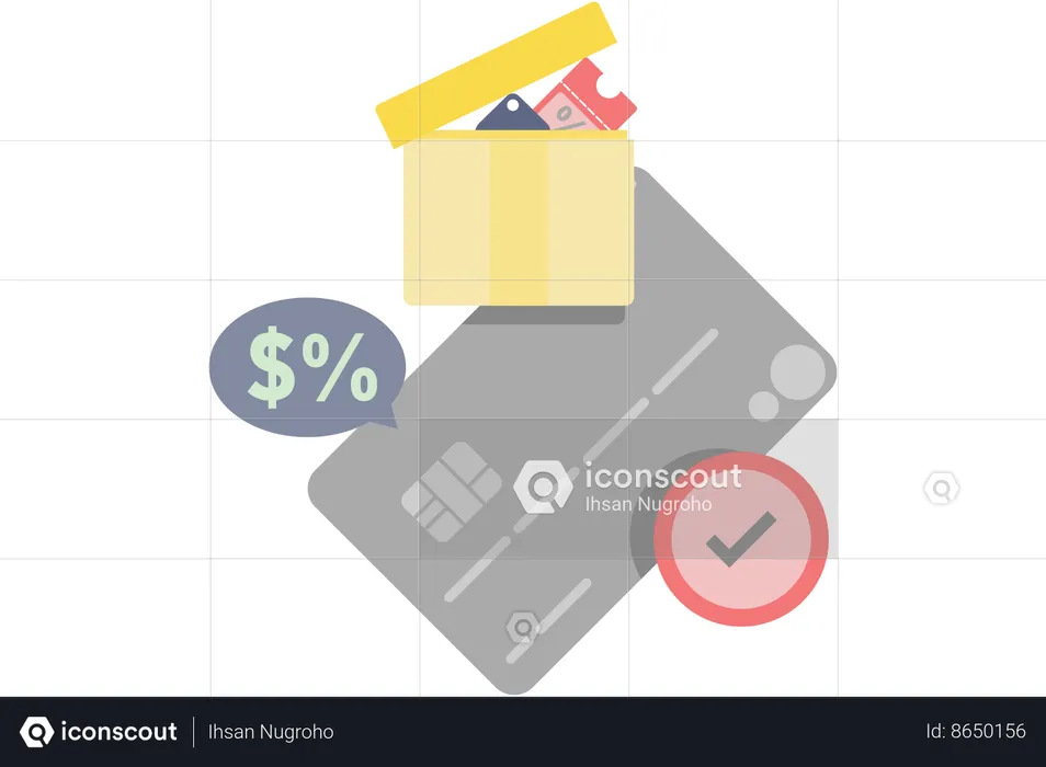 Paiement par carte de crédit  Illustration