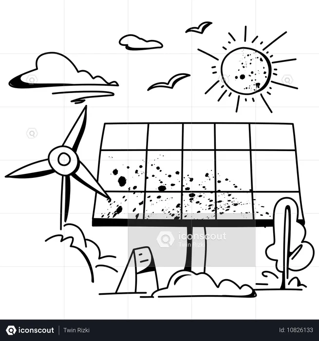 Painel solar  Ilustração