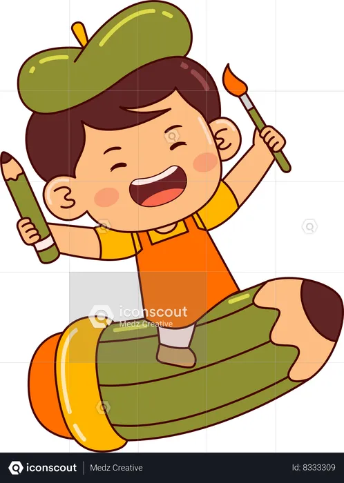 Painter boy  Illustration