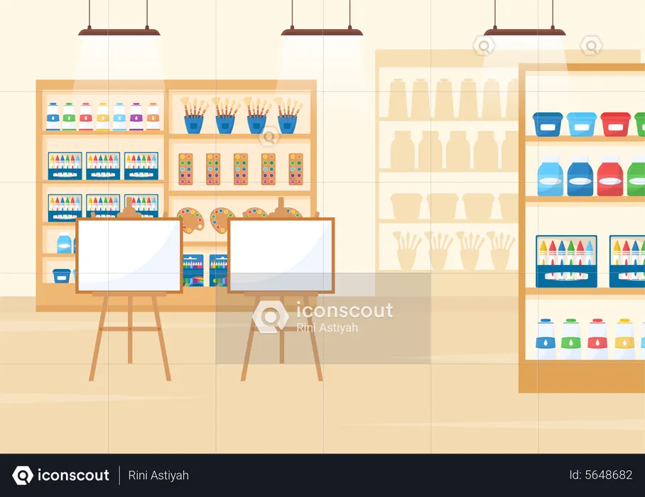 Painting Supplies store  Illustration