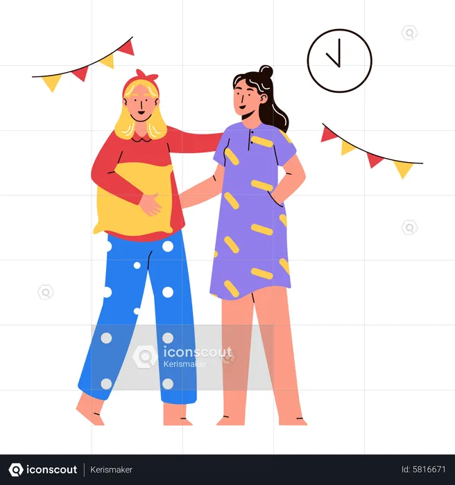 Pajama Party  Illustration