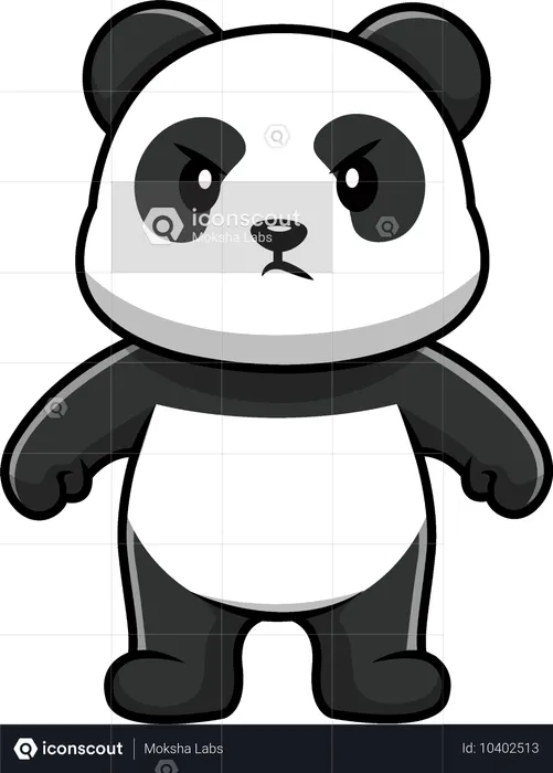 Panda enojado  Ilustración