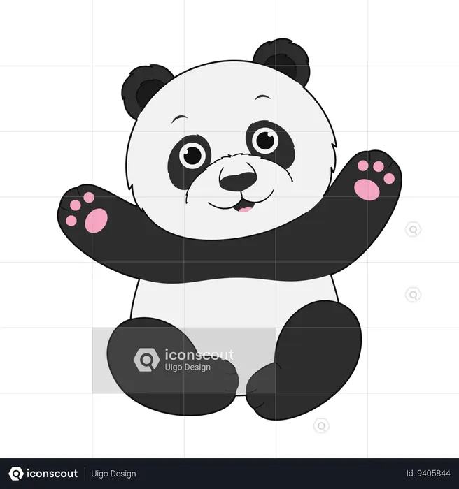 Panda fofo  Ilustração