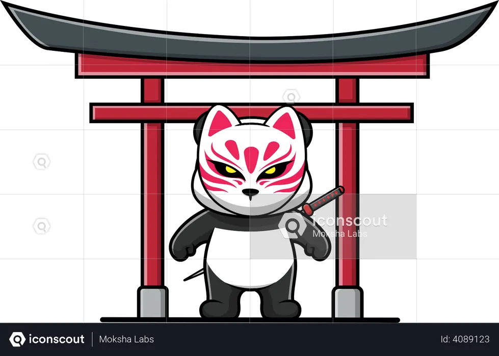 Premium Vector  Japanese cat mask icon