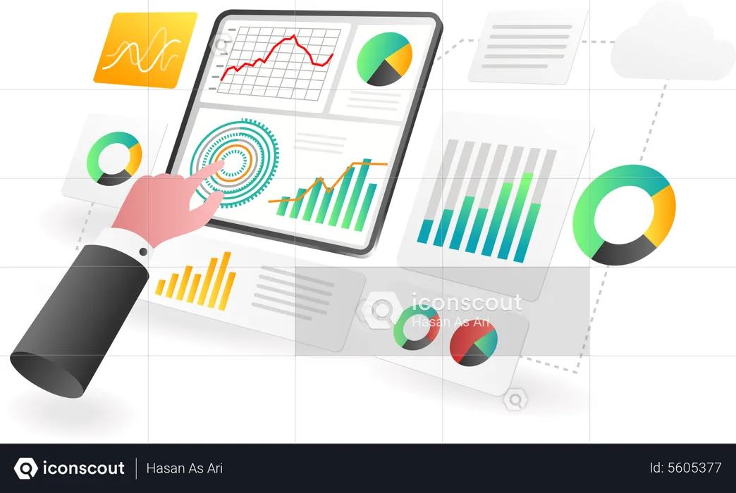 Panel de análisis de datos  Ilustración