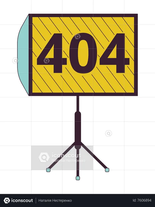 Le panneau LED affiche l'erreur 404  Illustration