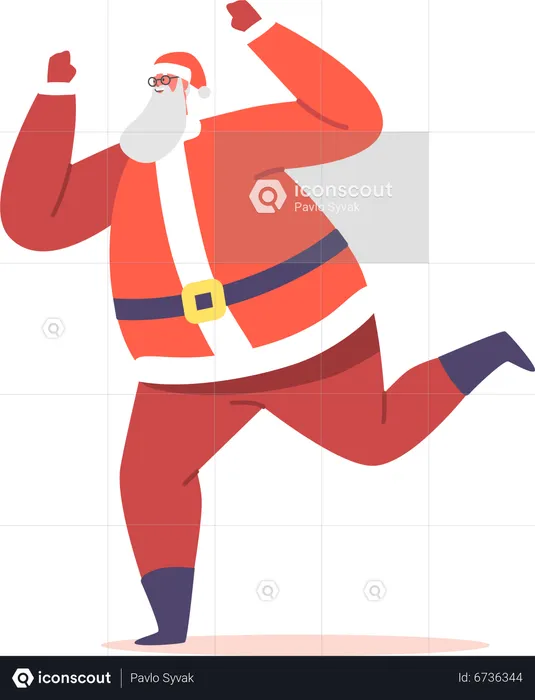 Papai noel dançando  Ilustração