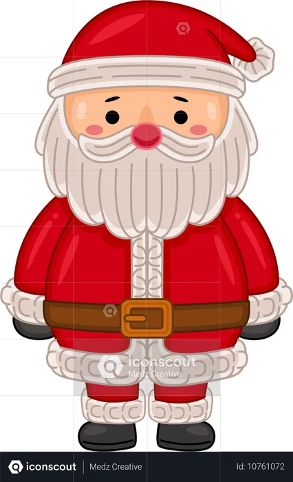 Papai Noel fazendo pose em pé  Ilustração