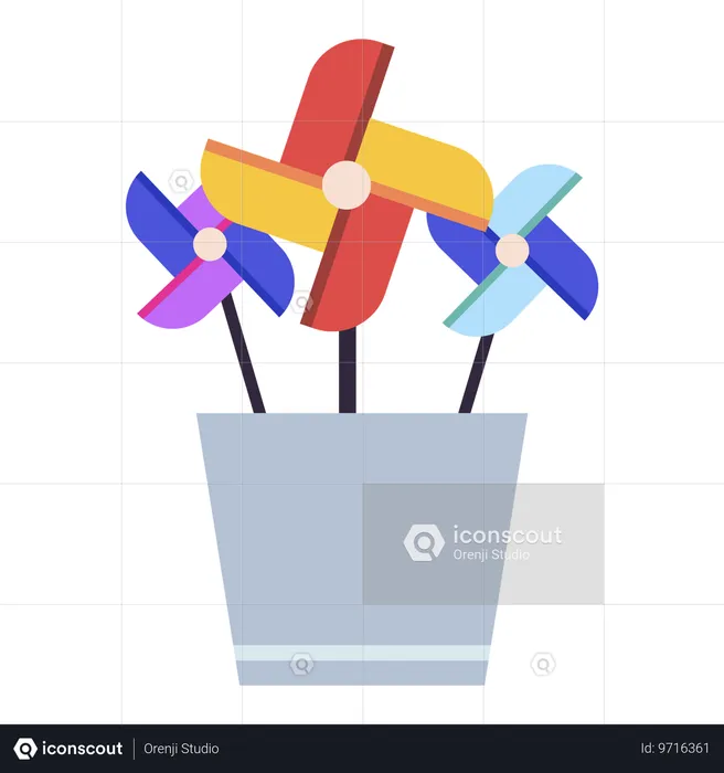 Paper propeller  Illustration