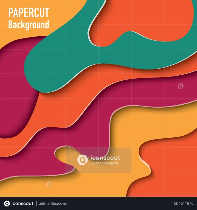 Papier ausgeschnittener Hintergrund mit 3D-Effekt, Schnitzkunst, Vektorillustration  Illustration