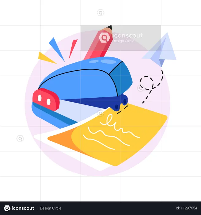 Papierhefter  Illustration