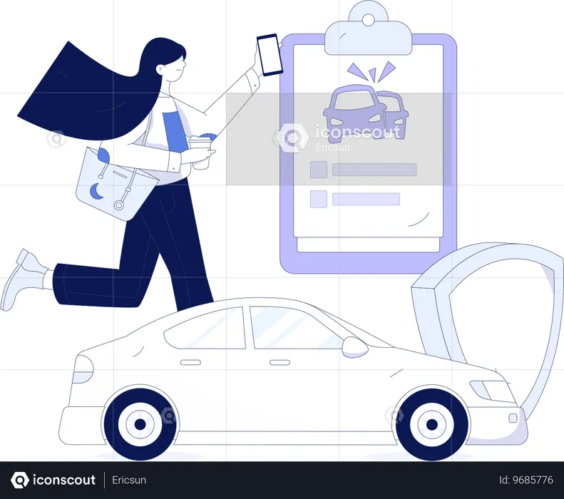 Documents d'assurance automobile  Illustration