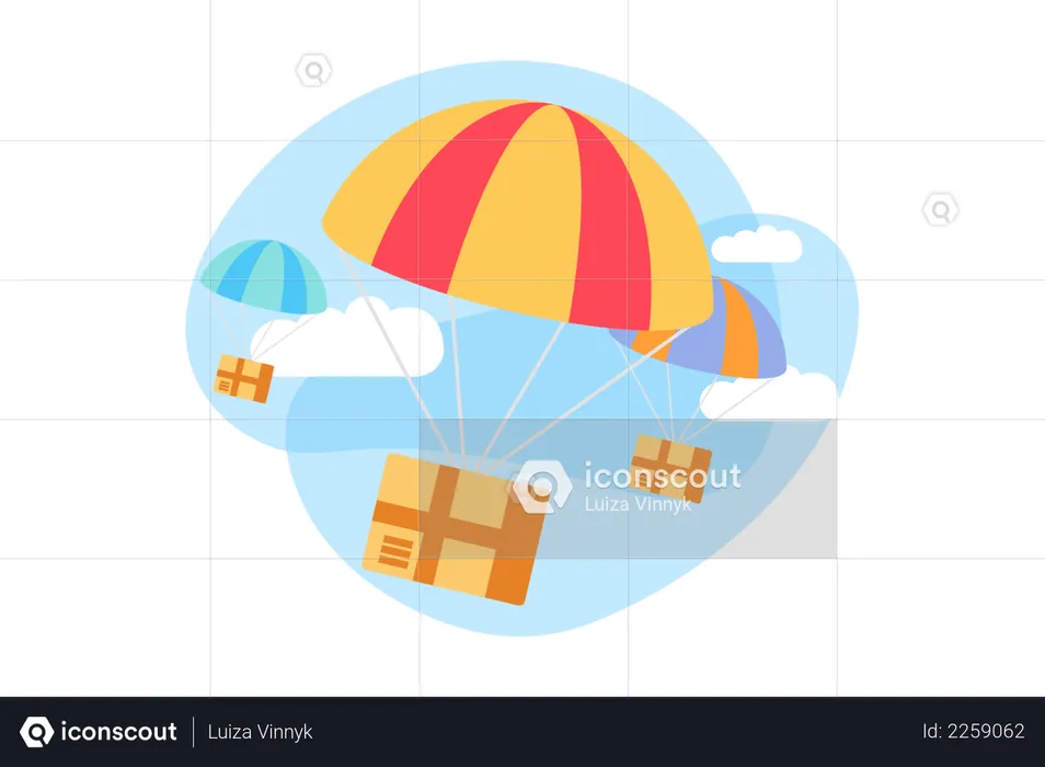 Parachute Delivery  Illustration