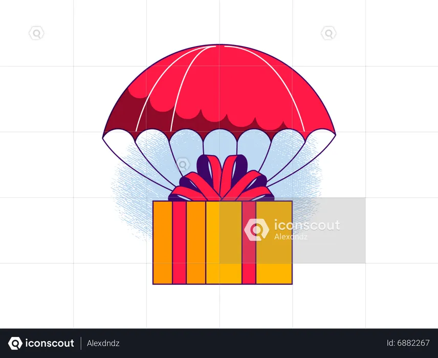 Parachute delivery  Illustration