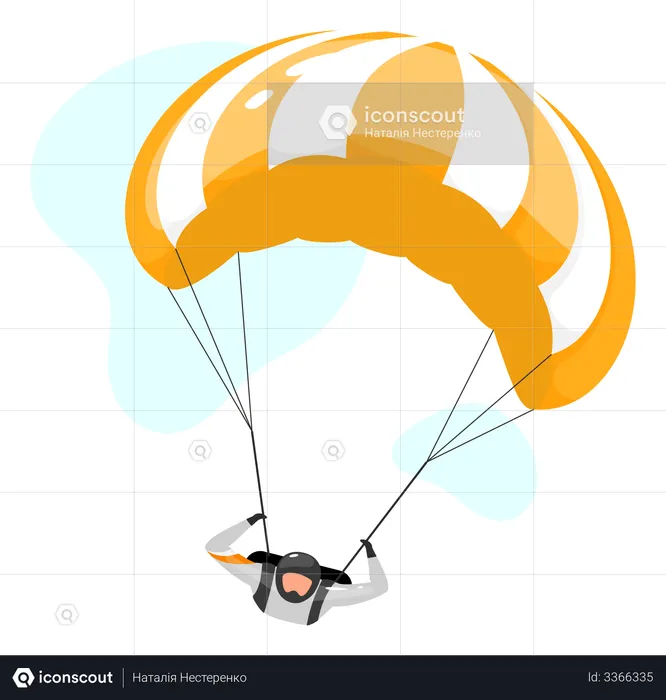 Parachuting  Illustration