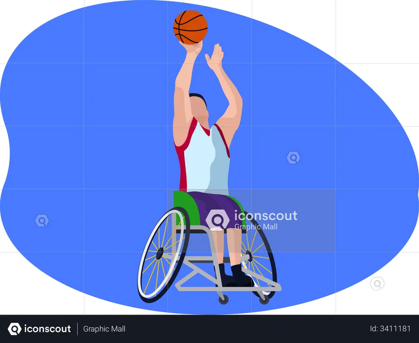 Paralympic Basketball player  Illustration