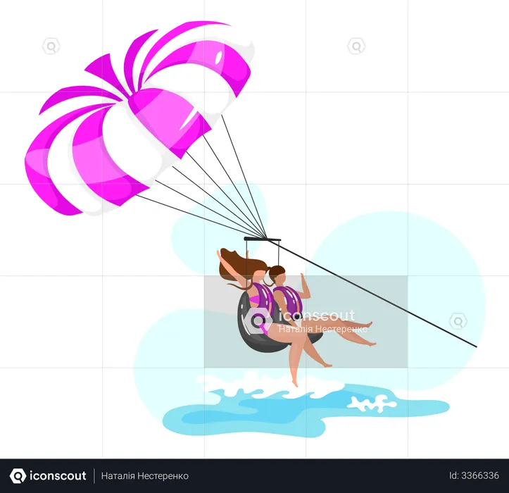 Parasailing  Illustration