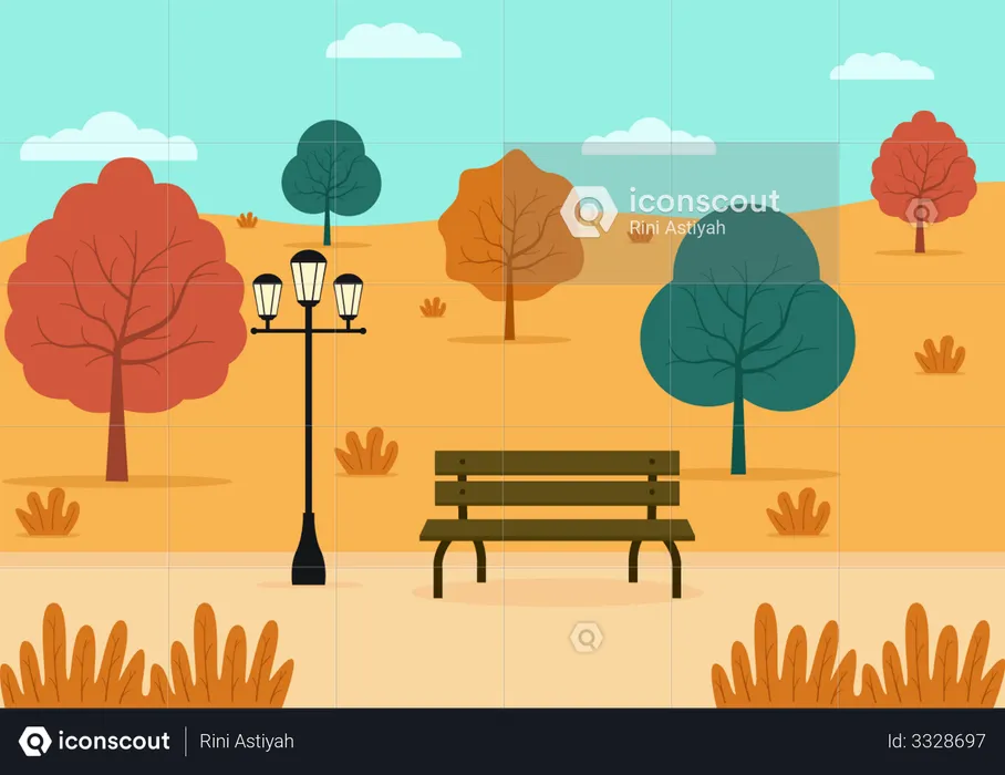 Parc d'automne  Illustration