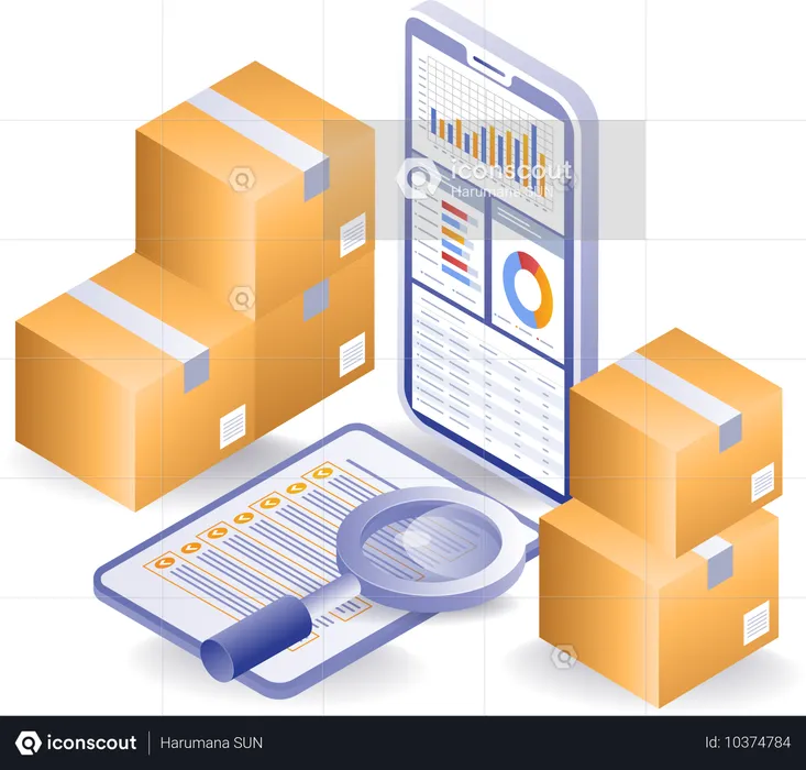 Parcel delivery business analysis  Illustration