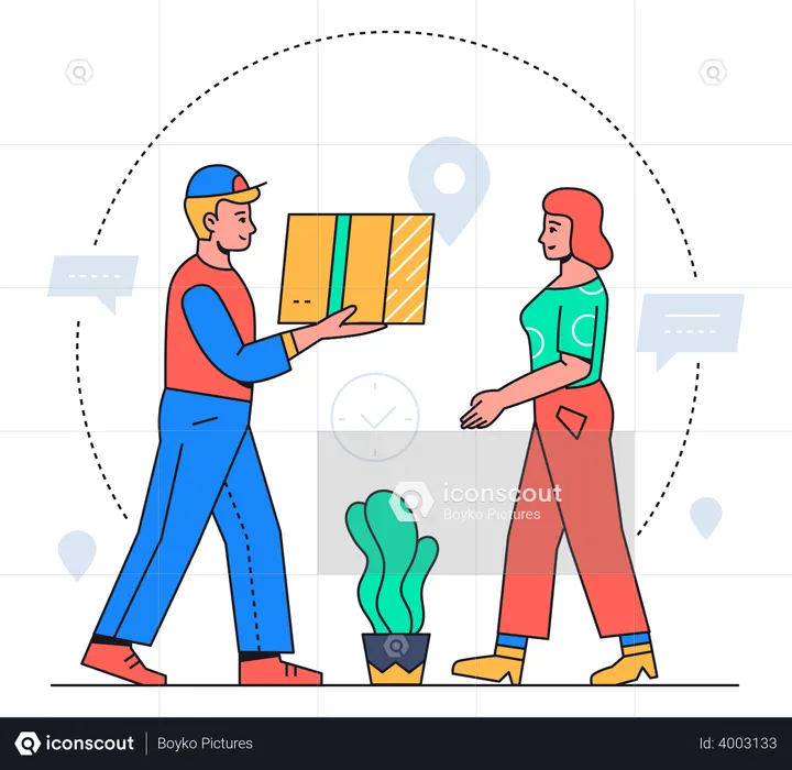 Parcel delivery service  Illustration