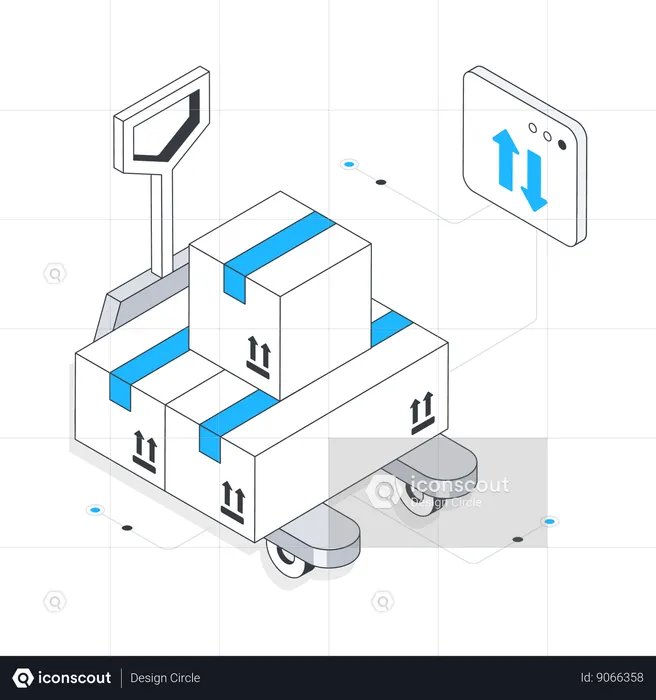 Parcel Lifting  Illustration