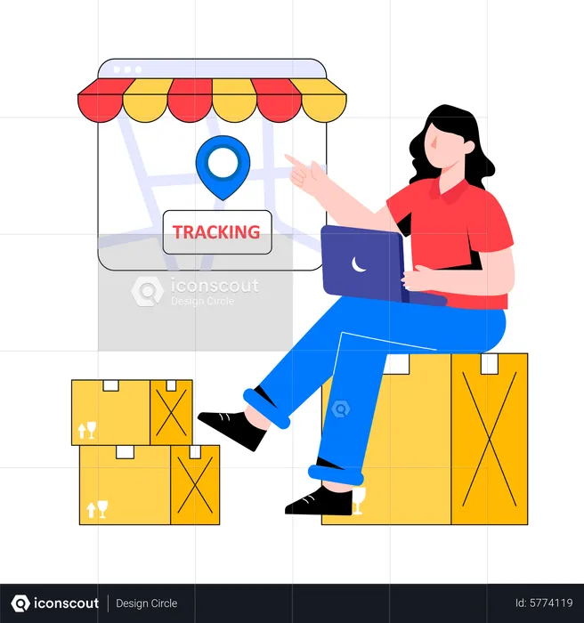 Parcel Tracking  Illustration