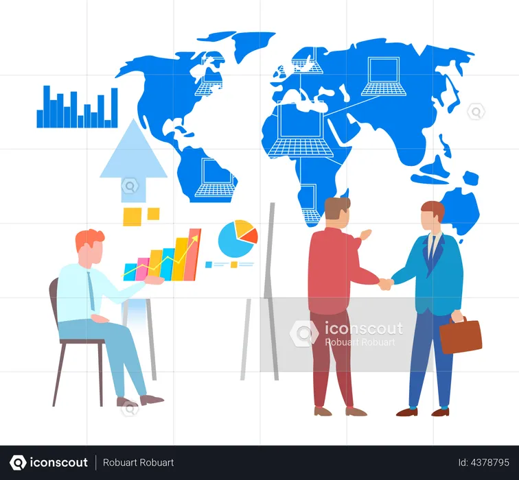 Parceria internacional por empresa  Ilustração