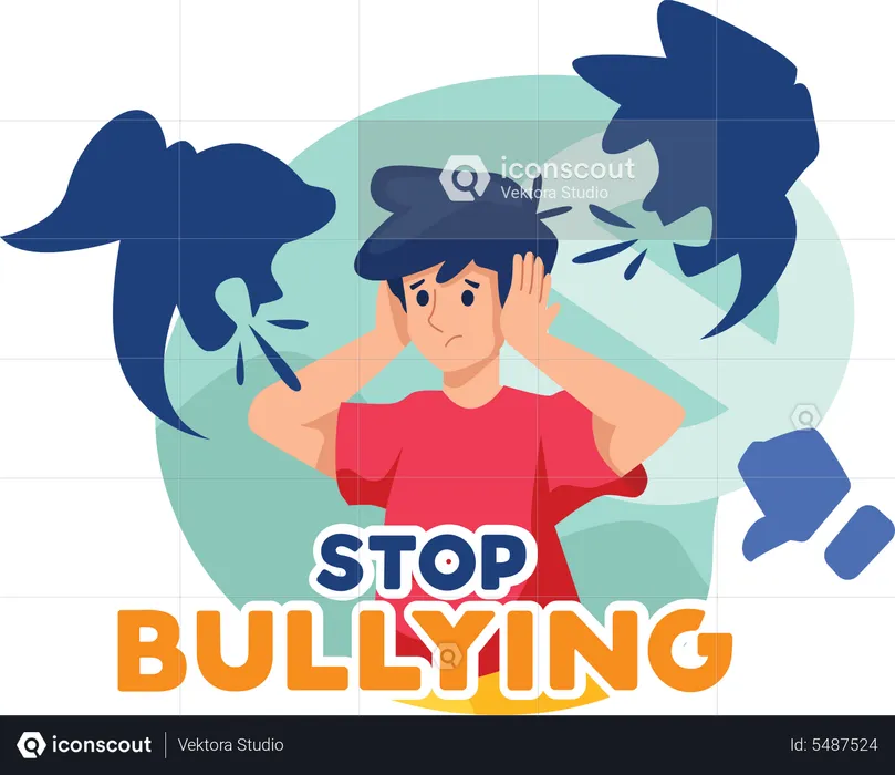 Pare o efeito do bullying para a criança  Ilustração