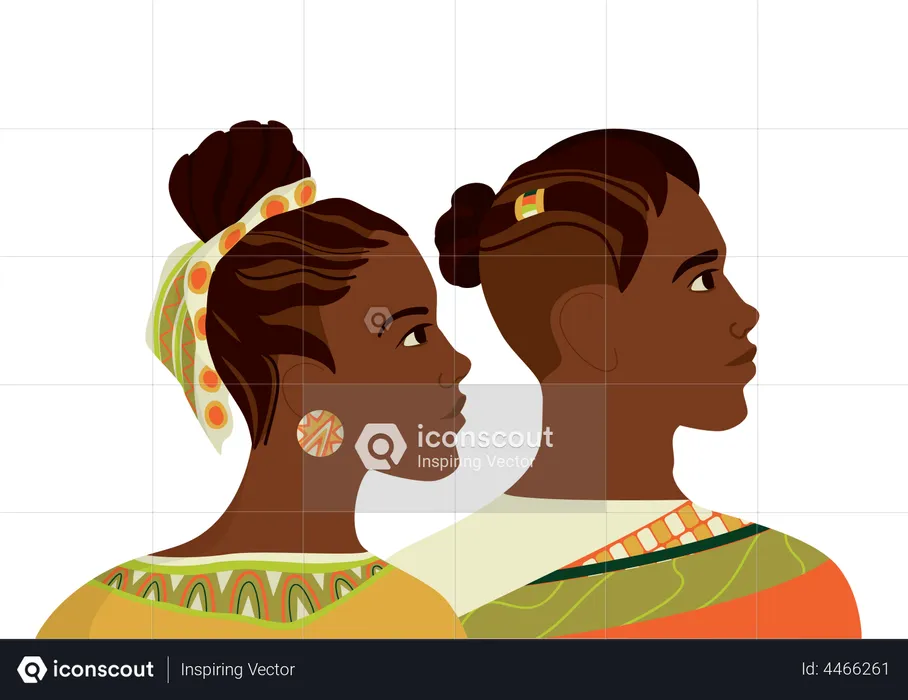 Pareja africana  Ilustración