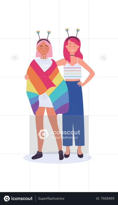 Pareja asexual  Ilustración