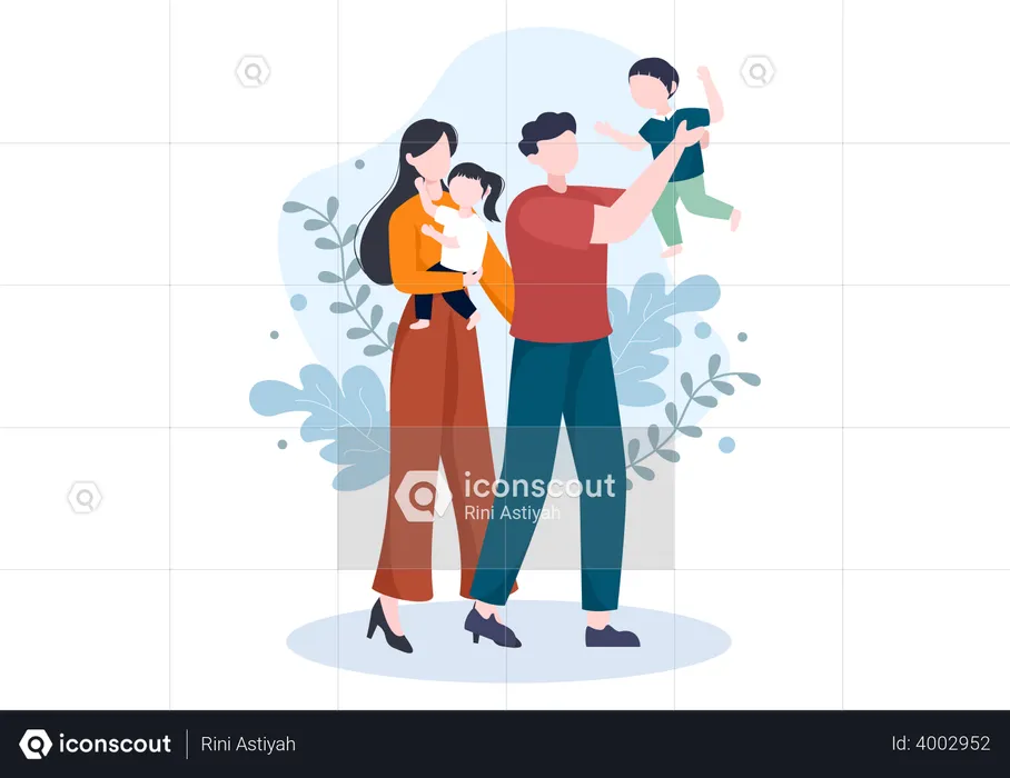 Parent Spending Time With kid  Illustration