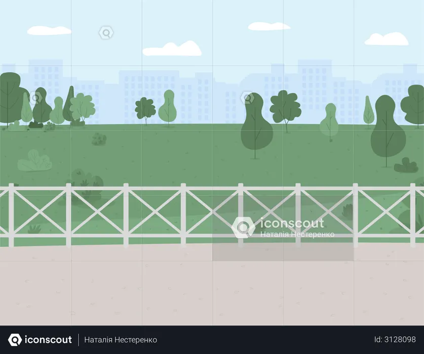Park and recreation area  Illustration
