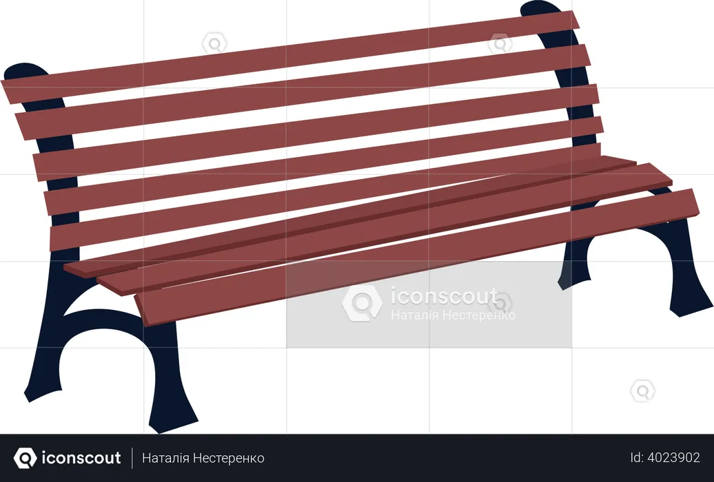 Park bench  Illustration