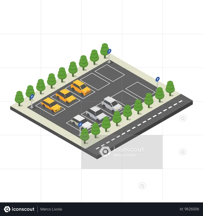 Parking Lot  Illustration