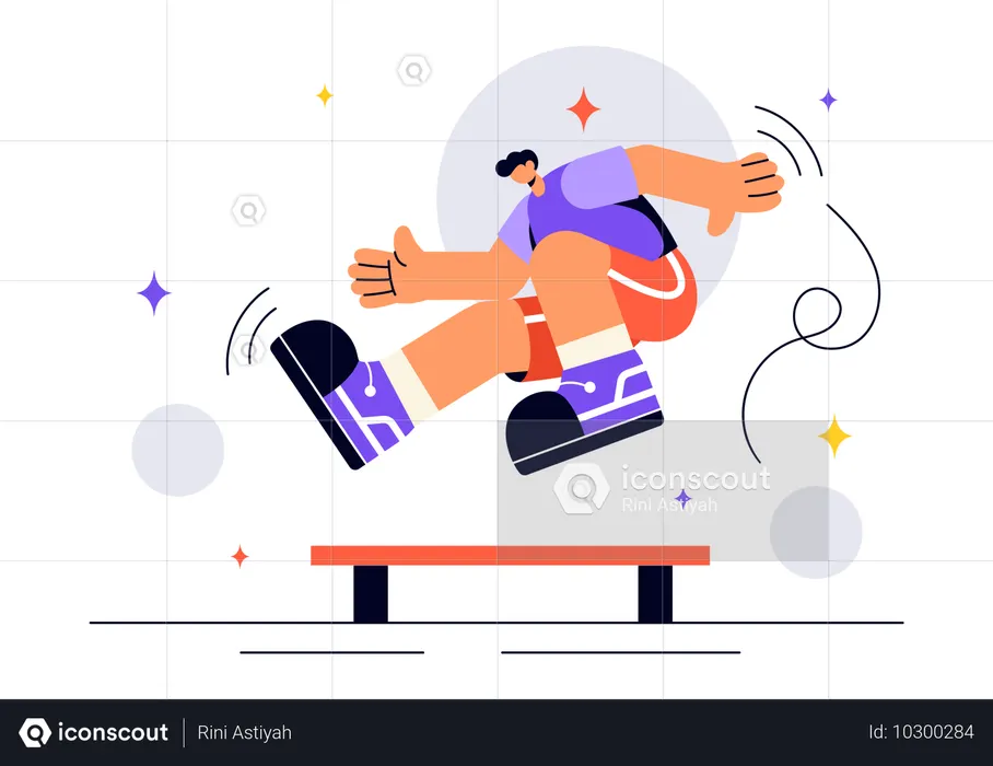 Sports de parkour  Illustration