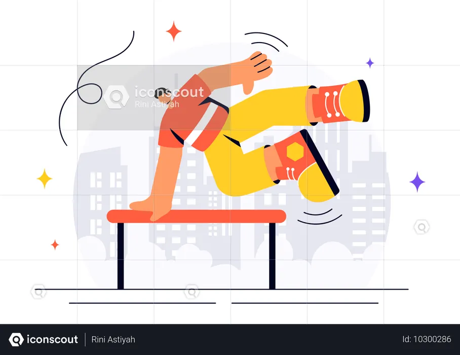 Sports de parkour  Illustration