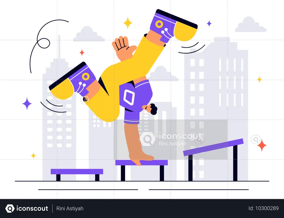 Sports de parkour  Illustration