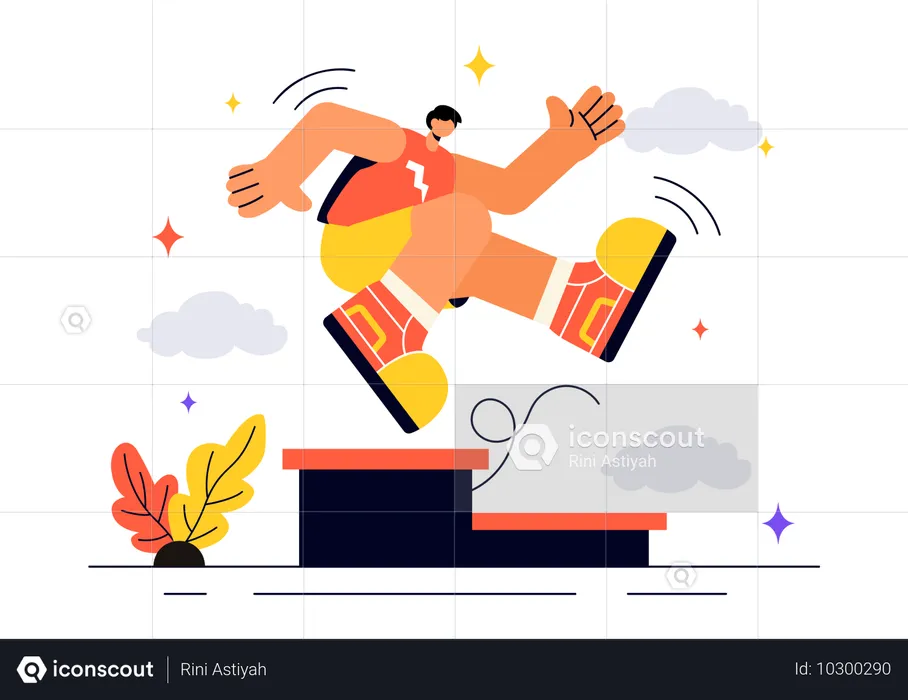 Sports de parkour  Illustration