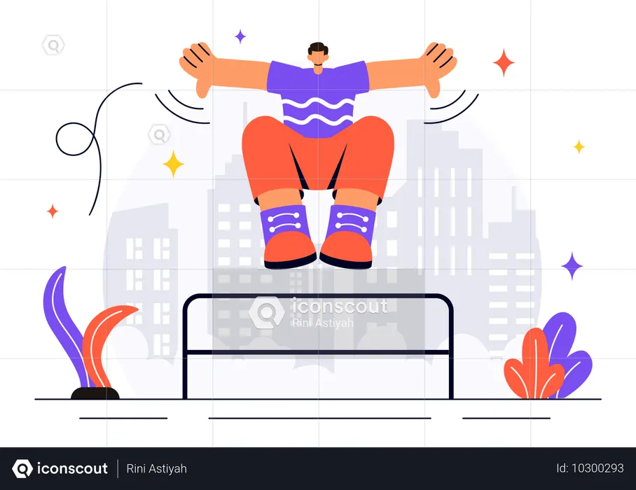 Sports de parkour  Illustration