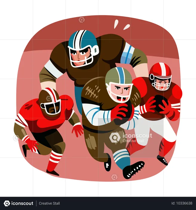 Juego de rugby  Ilustración