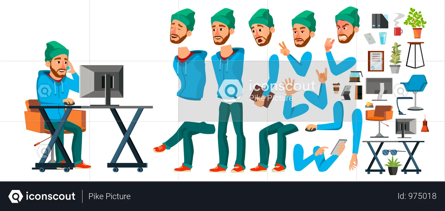 Parties du corps de l'homme d'affaires  Illustration