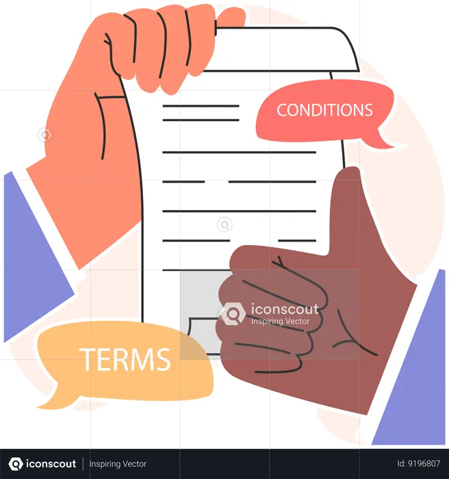 Partner is signing contract papers  Illustration