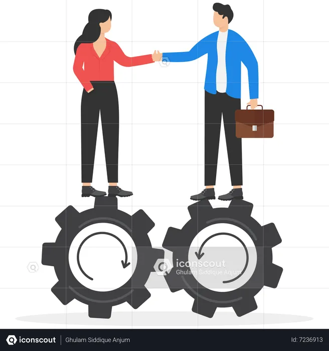 Partnership negotiation  Illustration