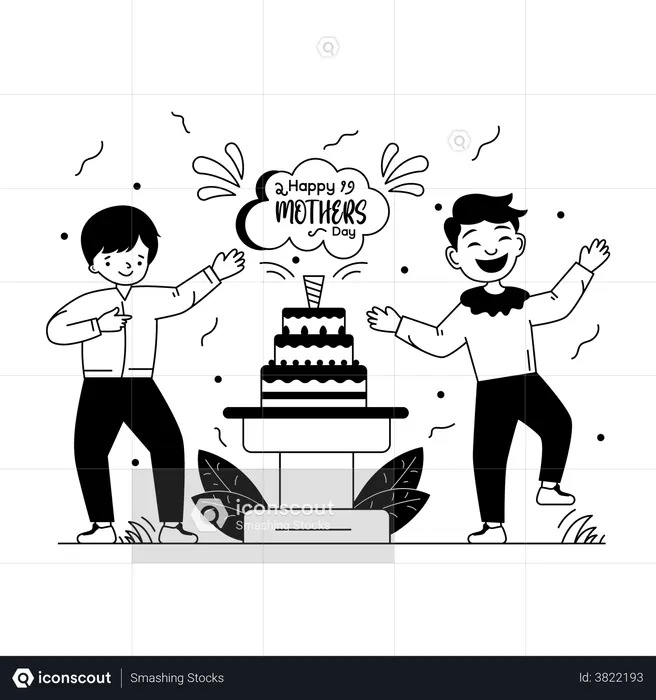 Party Cake  Illustration