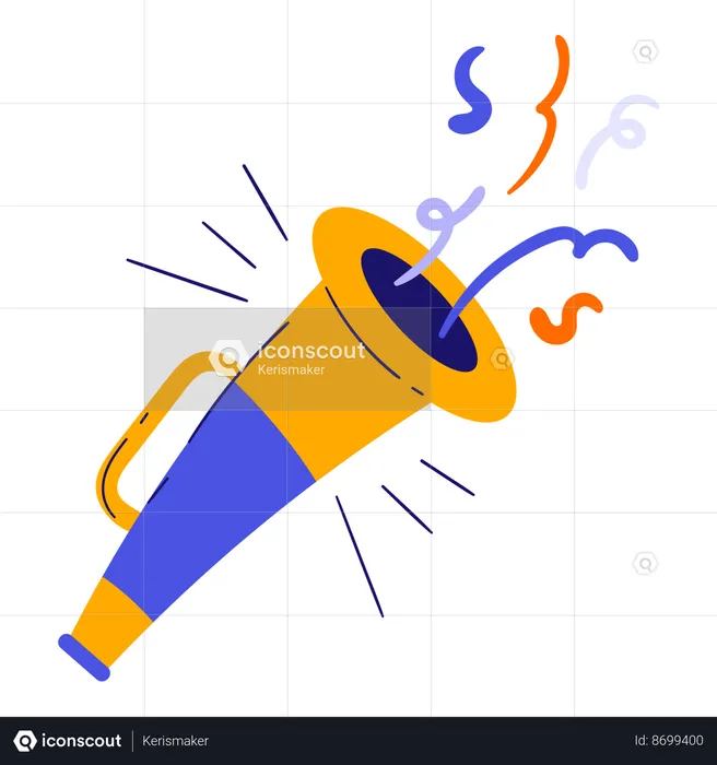 Party horn  Illustration