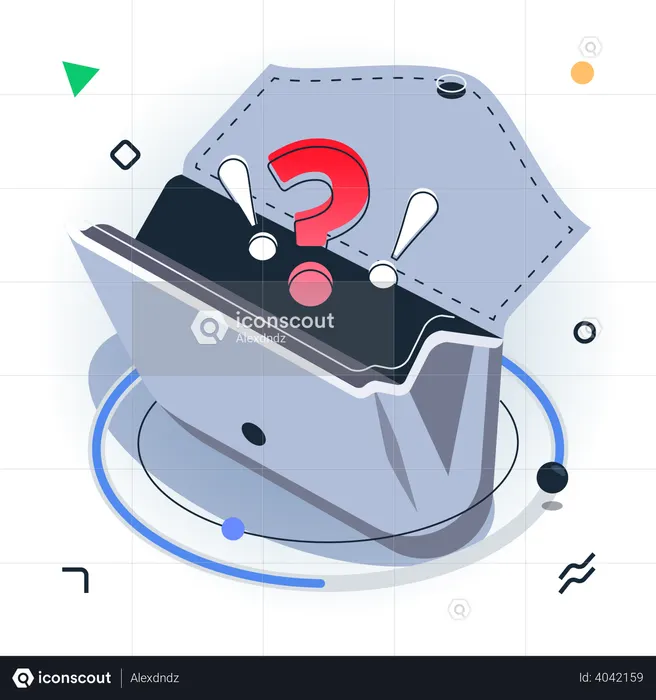Pas d'argent dans le portefeuille  Illustration