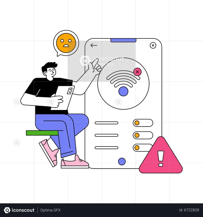 Pas de connexion Internet  Illustration