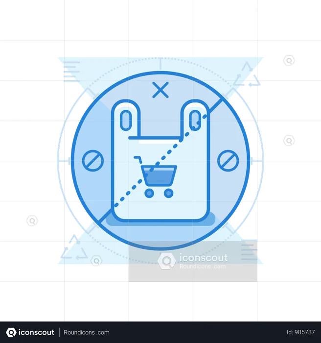 Pas de sac en plastique  Illustration