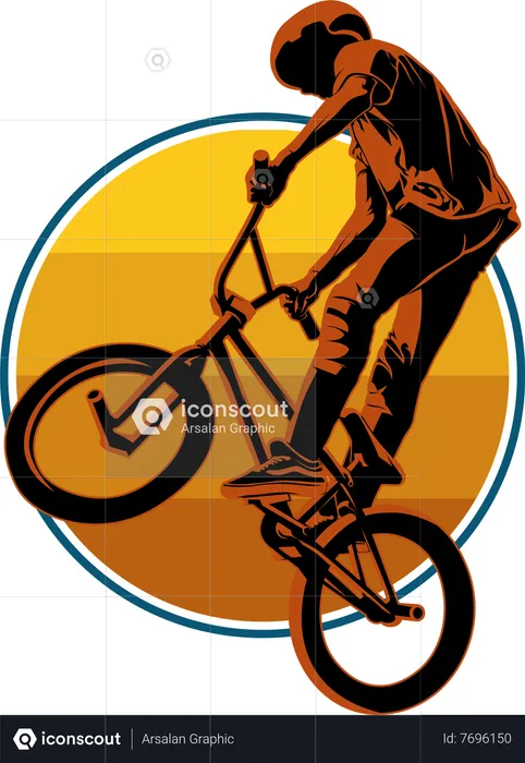 Passeio de BMX  Ilustração