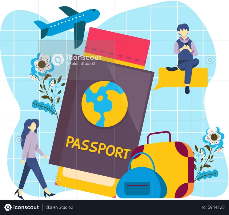 Passeport de voyage  Illustration